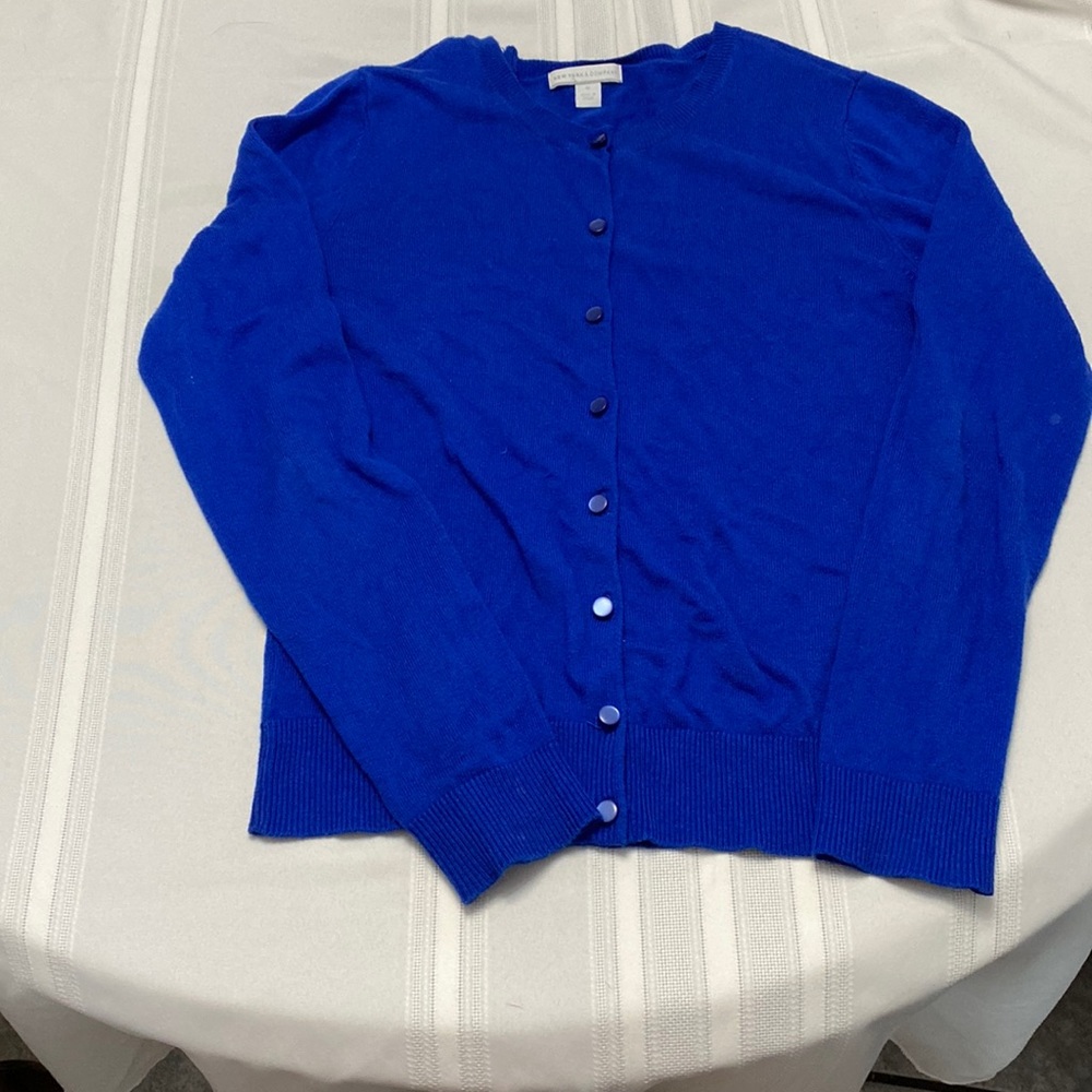 Blue cardigan